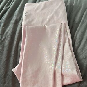 Zyia Pink unicorn leopard metallic light and tight